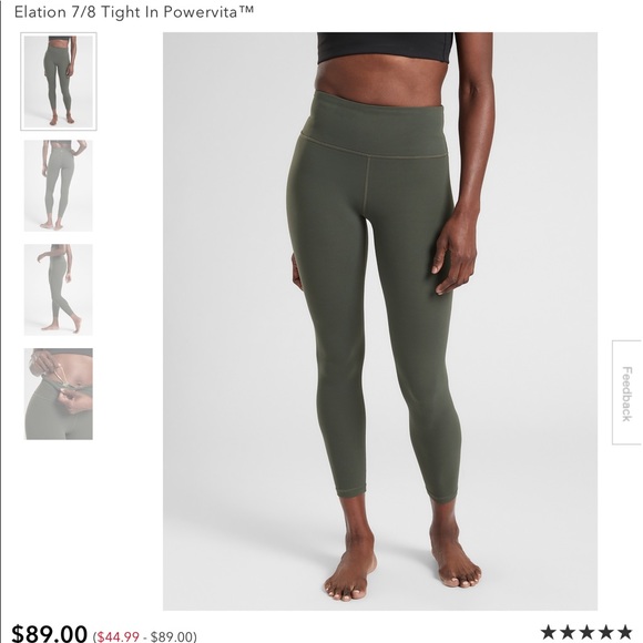 athleta olive green leggings